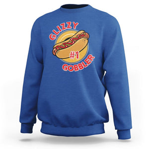Hot Dog Lover Sweatshirt Glizzy #1 Gobbler - PrintYourWear Size: S Color: Royal Blue