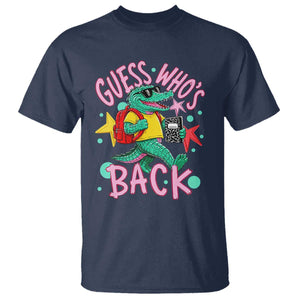 Funny Retro Alligator First Day of School T Shirt Guess Who is Back Cute Kids Gift