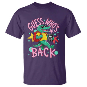 Funny Retro Alligator First Day of School T Shirt Guess Who is Back Cute Kids Gift