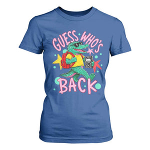 Funny Retro Alligator First Day of School T Shirt For Women Guess Who is Back Cute Kids Gift