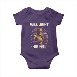 Funny Medieval Knight Drinking Festival Humor Baby Onesie Will Joust For Beer Renaissance Faire