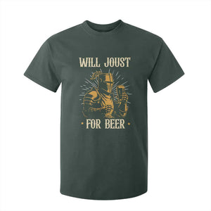 Funny Medieval Knight Drinking Festival Humor T Shirt For Kid Will Joust For Beer Renaissance Faire