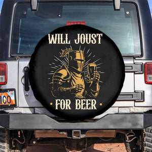 Funny Medieval Knight Drinking Festival Humor Spare Tire Cover Will Joust For Beer Renaissance Faire