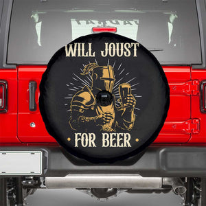 Funny Medieval Knight Drinking Festival Humor Spare Tire Cover Will Joust For Beer Renaissance Faire