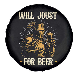 Funny Medieval Knight Drinking Festival Humor Spare Tire Cover Will Joust For Beer Renaissance Faire