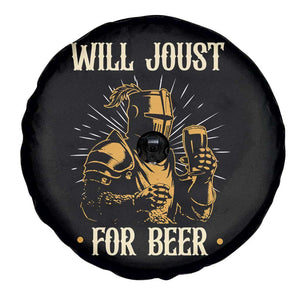 Funny Medieval Knight Drinking Festival Humor Spare Tire Cover Will Joust For Beer Renaissance Faire