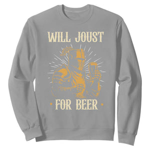 Funny Medieval Knight Drinking Festival Humor Sweatshirt Will Joust For Beer Renaissance Faire