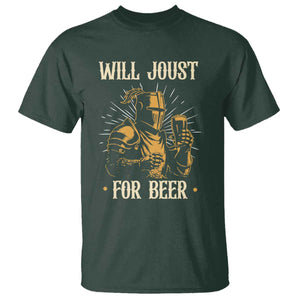 Funny Medieval Knight Drinking Festival Humor T Shirt Will Joust For Beer Renaissance Faire