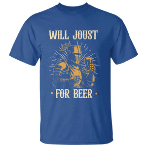 Funny Medieval Knight Drinking Festival Humor T Shirt Will Joust For Beer Renaissance Faire