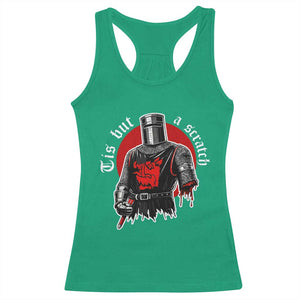 Funny One Arm Knight Medieval Racerback Tank Top Tis But A Scratch Classic Dark Humor Parody