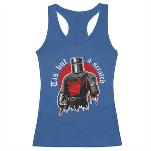 Funny One Arm Knight Medieval Racerback Tank Top Tis But A Scratch Classic Dark Humor Parody