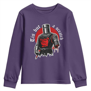 Funny One Arm Knight Medieval Youth Sweatshirt Tis But A Scratch Classic Dark Humor Parody