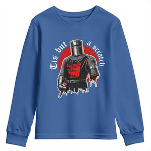 Funny One Arm Knight Medieval Youth Sweatshirt Tis But A Scratch Classic Dark Humor Parody