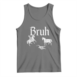 Funny Bruh Medieval Jousting Fallen Knight Graphic Tank Top Sarcastic Renaissance Faire Meme