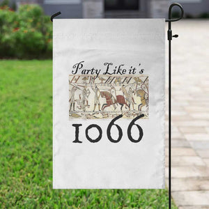 Funny Medieval Humor Battle of Hastings Garden Flag Party Like Its 1066 Historic Bayeux Tapestry Graphic