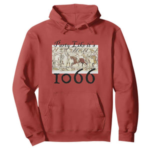 Funny Medieval Humor Battle of Hastings Hoodie Party Like Its 1066 Historic Bayeux Tapestry Graphic