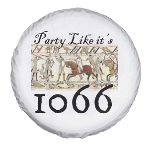 Funny Medieval Humor Battle of Hastings Spare Tire Cover Party Like Its 1066 Historic Bayeux Tapestry Graphic