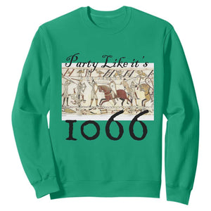 Funny Medieval Humor Battle of Hastings Sweatshirt Party Like Its 1066 Historic Bayeux Tapestry Graphic