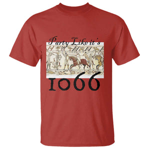 Funny Medieval Humor Battle of Hastings T Shirt Party Like Its 1066 Historic Bayeux Tapestry Graphic