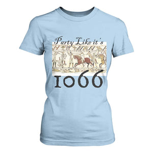 Funny Medieval Humor Battle of Hastings T Shirt For Women Party Like Its 1066 Historic Bayeux Tapestry Graphic