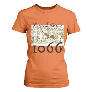 Funny Medieval Humor Battle of Hastings T Shirt For Women Party Like Its 1066 Historic Bayeux Tapestry Graphic