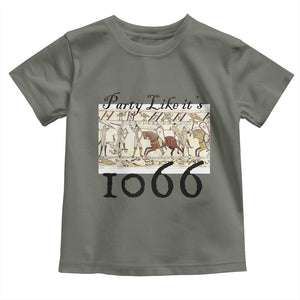 Funny Medieval Humor Battle of Hastings Toddler T Shirt Party Like Its 1066 Historic Bayeux Tapestry Graphic