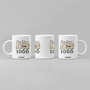 Funny Medieval Humor Battle of Hastings Coffee Mug Party Like Its 1066 Historic Bayeux Tapestry Graphic