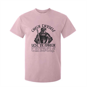 Funny Medieval Hip Hop Old English Parody T Shirt For Kid Check Thyself Lest Ye Wreck Thyself