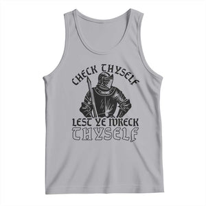 Funny Medieval Hip Hop Old English Parody Tank Top Check Thyself Lest Ye Wreck Thyself