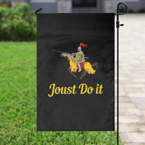 Funny Joust Do It Medieval Knight Horse Graphic Garden Flag Jousting Renaissance Faire Parody