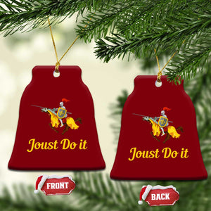 Funny Joust Do It Medieval Knight Horse Graphic Ceramic Ornament Jousting Renaissance Faire Parody