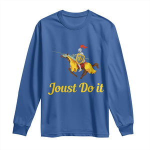 Funny Joust Do It Medieval Knight Horse Graphic Long Sleeve Shirt Jousting Renaissance Faire Parody
