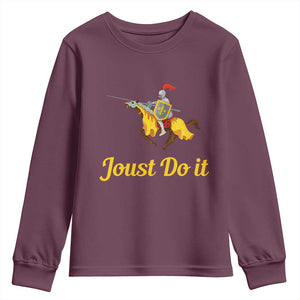 Funny Joust Do It Medieval Knight Horse Graphic Youth Sweatshirt Jousting Renaissance Faire Parody