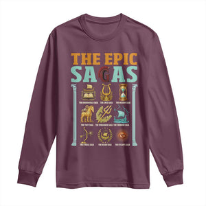 The Epic Sagas Ancient Greek Mythology Graphic Long Sleeve Shirt Odysseus Journey Odyssey History Lover Gift