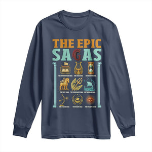 The Epic Sagas Ancient Greek Mythology Graphic Long Sleeve Shirt Odysseus Journey Odyssey History Lover Gift