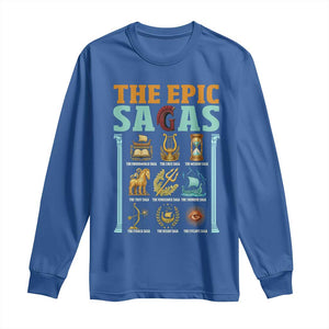 The Epic Sagas Ancient Greek Mythology Graphic Long Sleeve Shirt Odysseus Journey Odyssey History Lover Gift