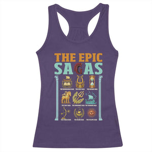 The Epic Sagas Ancient Greek Mythology Graphic Racerback Tank Top Odysseus Journey Odyssey History Lover Gift