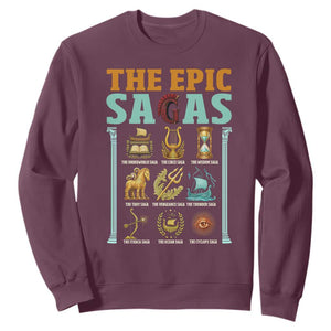 The Epic Sagas Ancient Greek Mythology Graphic Sweatshirt Odysseus Journey Odyssey History Lover Gift