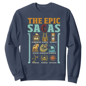 The Epic Sagas Ancient Greek Mythology Graphic Sweatshirt Odysseus Journey Odyssey History Lover Gift