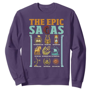 The Epic Sagas Ancient Greek Mythology Graphic Sweatshirt Odysseus Journey Odyssey History Lover Gift