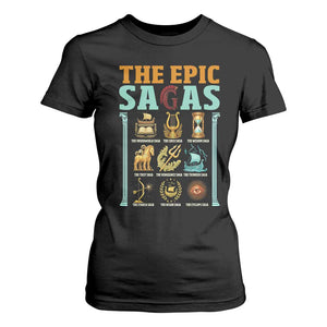The Epic Sagas Ancient Greek Mythology Graphic T Shirt For Women Odysseus Journey Odyssey History Lover Gift