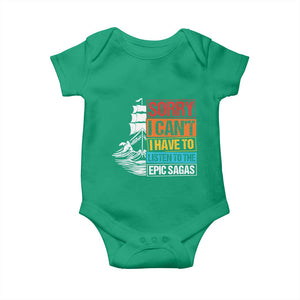 I Have To Listen To The Epic Sagas Odysseus Ship Retro Baby Onesie Funny Odyssey Greek Mythology Lover