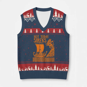 Not Today Sirens Funny Odysseus Journey Parody V-Neck Knit Sweater Vest Greek Mythology Epic Odyssey History Lover Gift