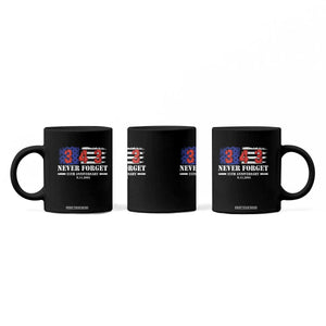 Firefighter Memorial 343 Never Forget American Flag Coffee Mug 25th Anniversary Patriotic Honor 9 11 Tribute