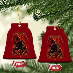 Firefighter Memorial Honor Service Sacrifice 343 Ceramic Ornament In Memory Of Fallen Brothers Patriotic 9 11 Tribute TS02 Print Your Wear