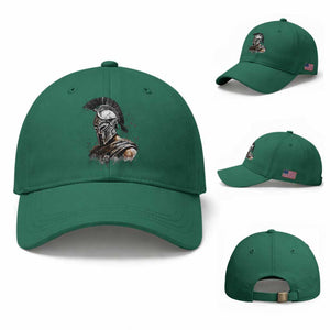 Ancient Spartan Warrior Watercolor Splatter Graphic Baseball Cap Greek Mythology Enthusiast History Gift
