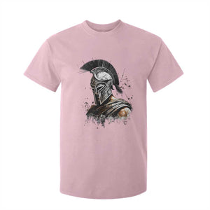 Ancient Spartan Warrior Watercolor Splatter Graphic T Shirt For Kid Greek Mythology Enthusiast History Gift