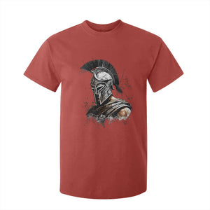 Ancient Spartan Warrior Watercolor Splatter Graphic T Shirt For Kid Greek Mythology Enthusiast History Gift