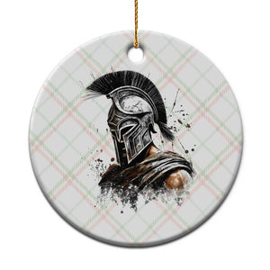 Ancient Spartan Warrior Watercolor Splatter Graphic Ceramic Ornament Greek Mythology Enthusiast History Gift