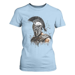 Ancient Spartan Warrior Watercolor Splatter Graphic T Shirt For Women Greek Mythology Enthusiast History Gift